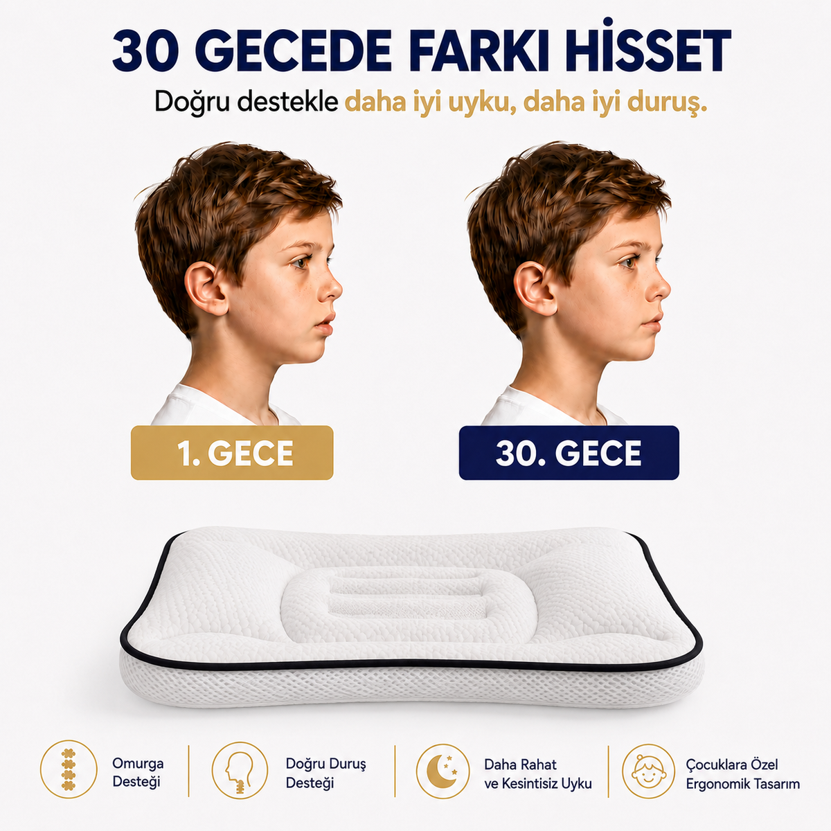 Laila Plus™ Ortopedik Çocuk Yastığı