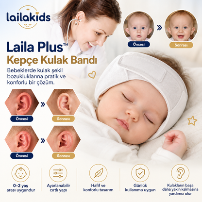 Laila Plus™ Bebek Kepçe Kulak Bandı