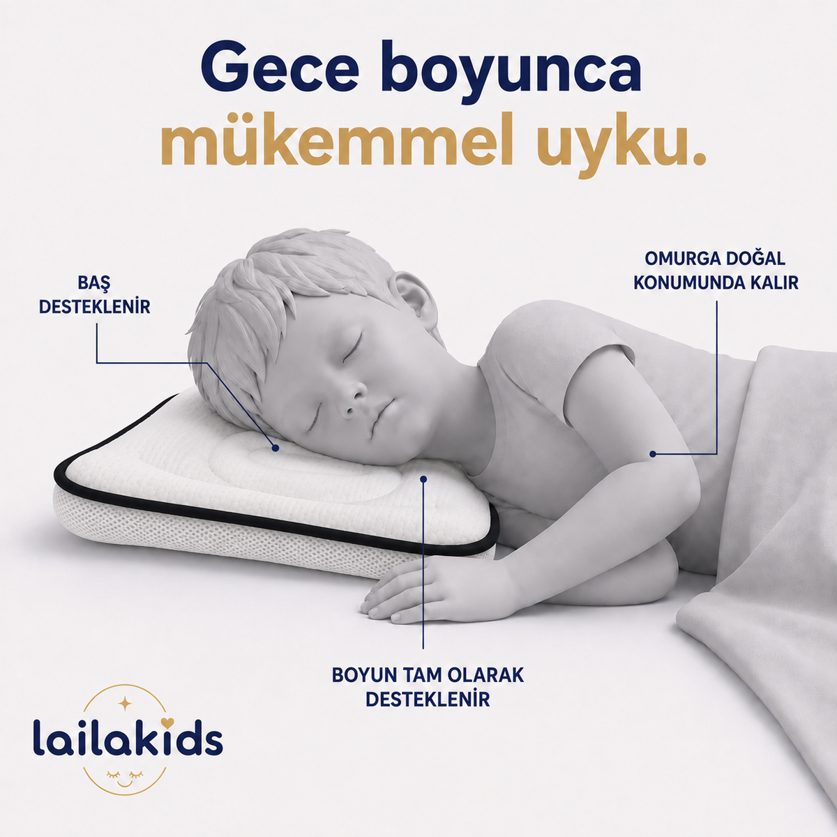 Laila Plus™ Ortopedik Çocuk Yastığı