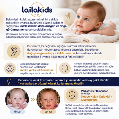 Laila Plus™ Bebek Kepçe Kulak Bandı