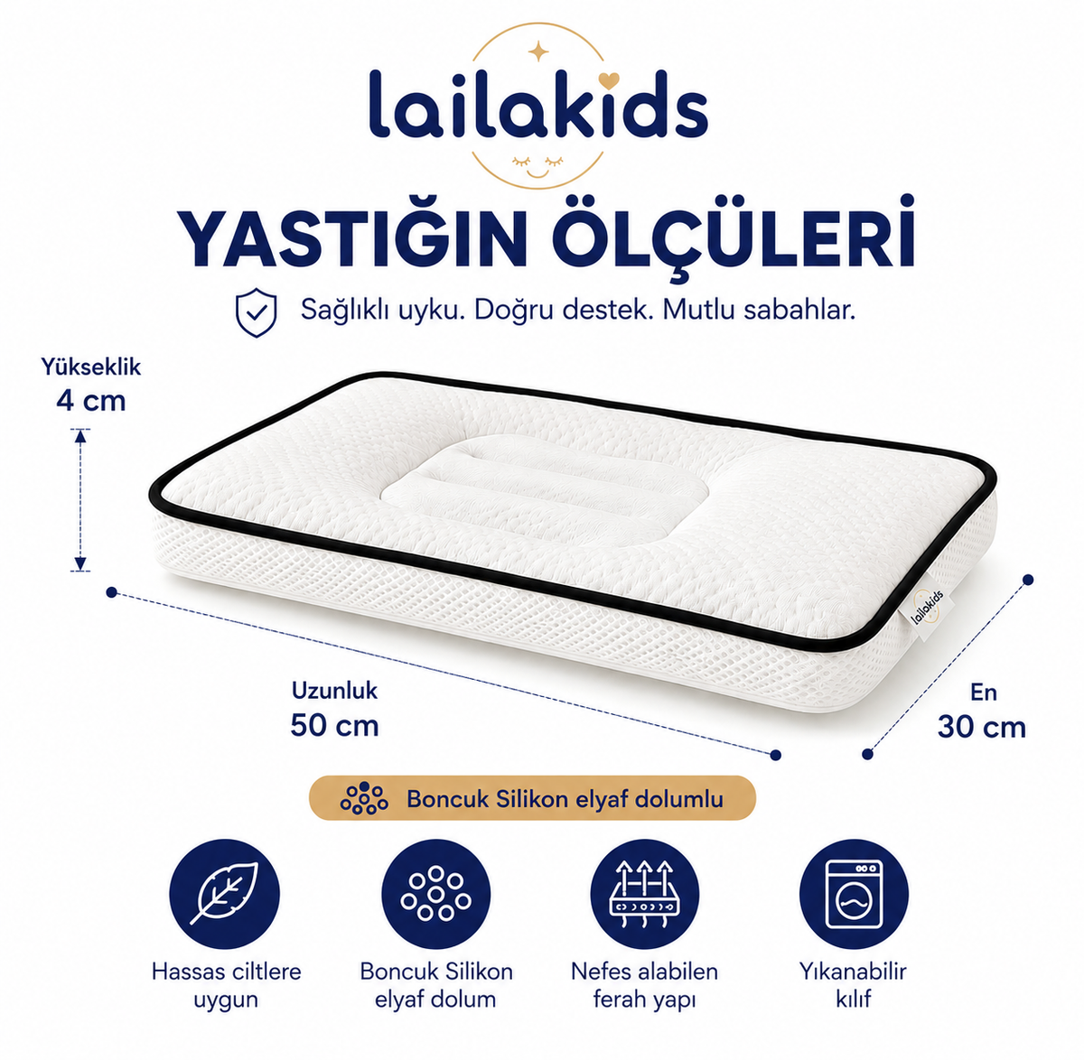 Laila Plus™ Ortopedik Çocuk Yastığı